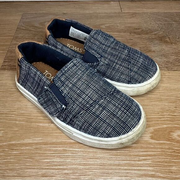 Toms Other - Toms Toddler Size 7 Luca Blue Heathered Slip On Sneakers